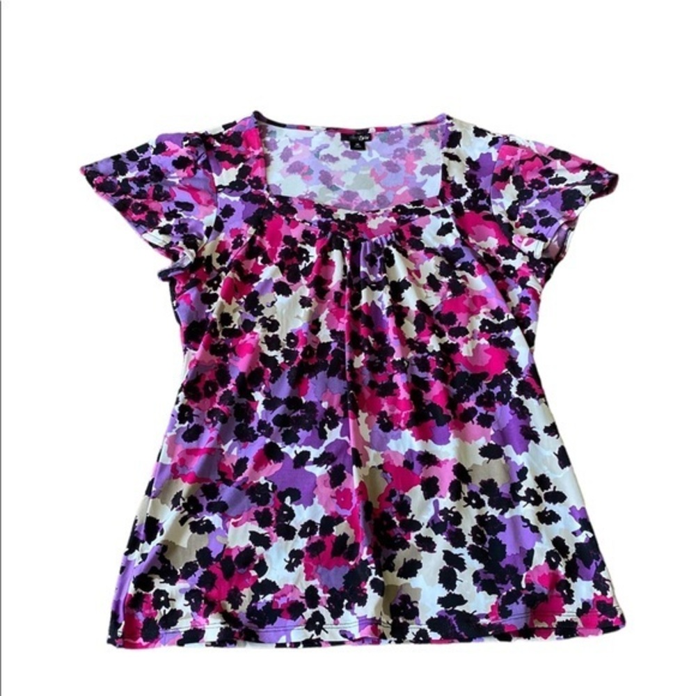 East 5th Purple short sleeve Blouse Size M